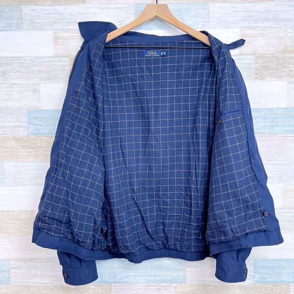 POLO Ralph Lauren Golf Bi-Swing Windbreaker Jacket Blue Full Zip Mens 2XB 2X Big - Picture 7 of 8